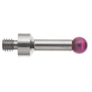 Kulka rubinowa M4, trzon ze stali nierdzewnej, śr. 5 mm, dł. 17,5 mm, efektywna długość robocza 13,4 mm