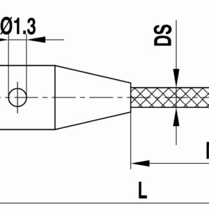 Kulka rubinowa M3 o śr. 3 mm, trzon z włókna węglowego, dł. 40 mm, długość pomiarowa 31 mm, do zastosowań Zeiss