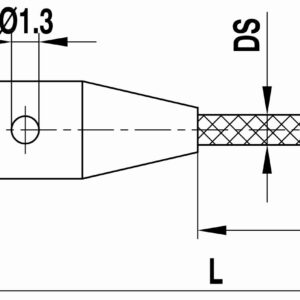 Wzorcowy trzpień pomiarowy XXT M3, kulka rubinowa o śr. 5 mm, trzon z włókna węglowego, dł. 30 mm, długość pomiarowa 21 mm, do zastosowań Zeiss